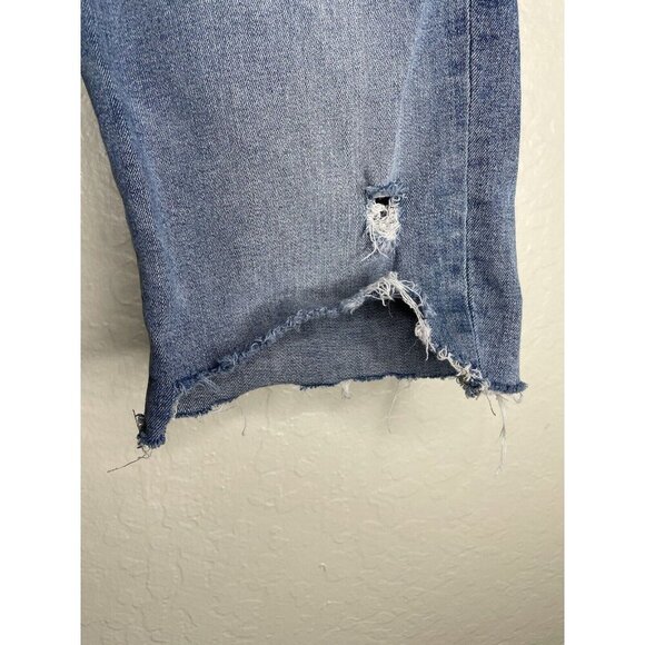 True Religion Brand Starr Distressed Raw Midrise Straight 28 Cut Off Shorts - Picture 9 of 10
